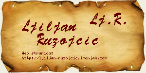 Ljiljan Ružojčić vizit kartica